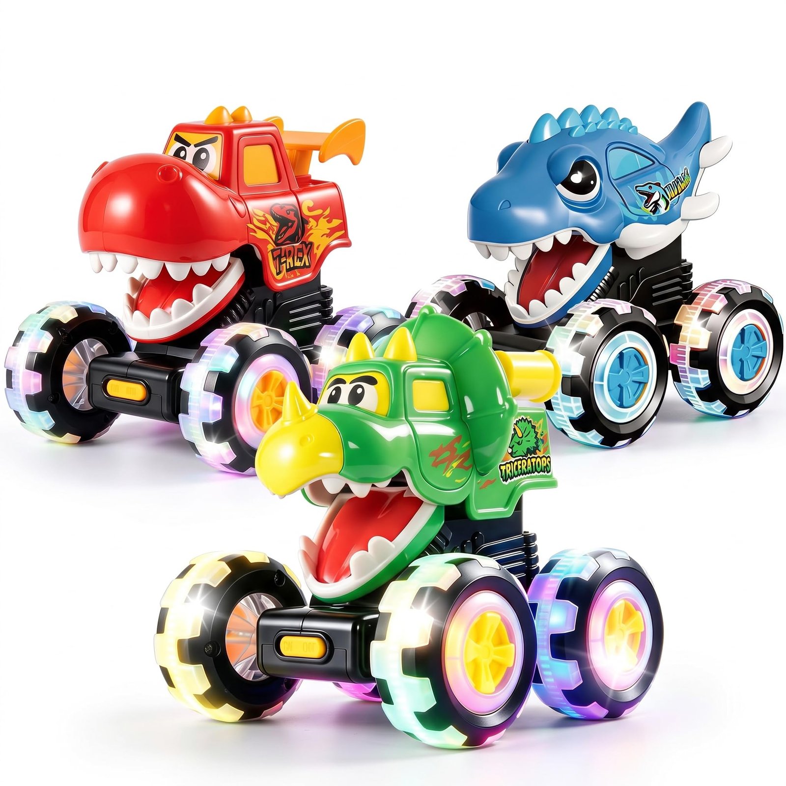 Afuafu Dinosaur Monster Truck 3-Pack